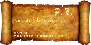Parsch Nárciusz névjegykártya